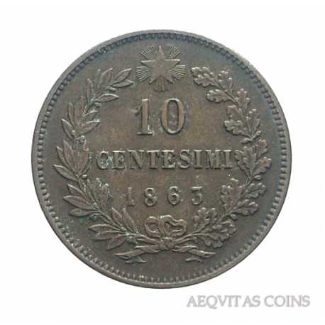 Vitt. Eman. II - 10 Cent 1863 Parigi