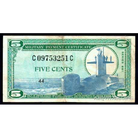 USA - 5 Cent 1969 Certificato Militare