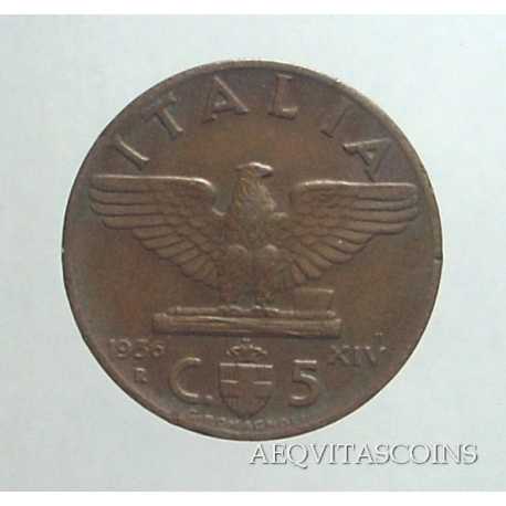 Vitt. Eman. III - 5 Cent 1936 NC